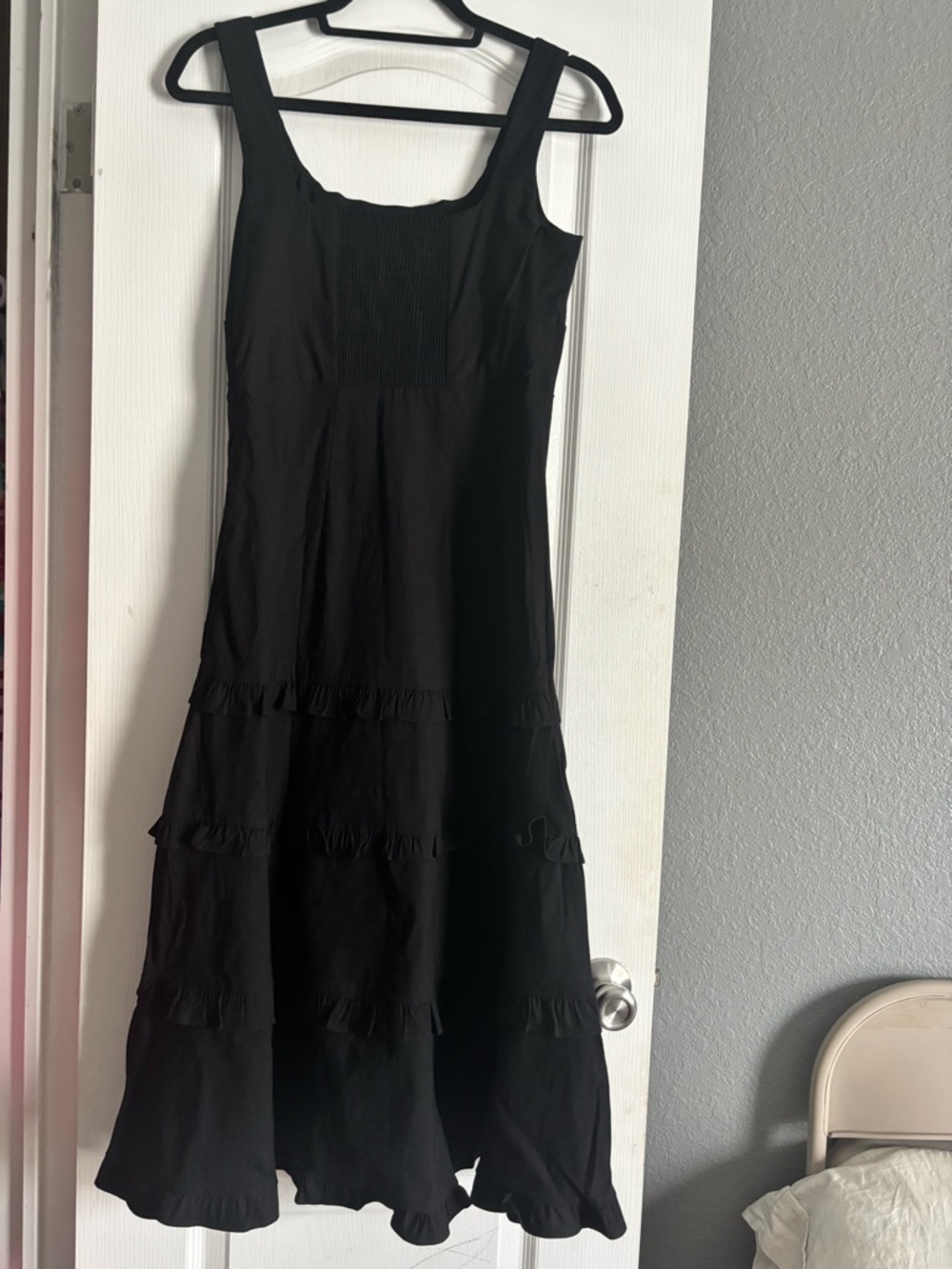 Anthropologie the Blythe tiered midi black dress - Picture 11 of 14